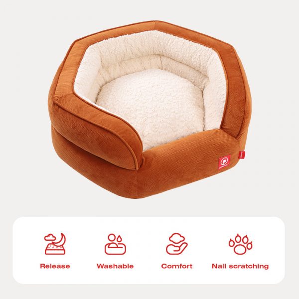 Super Soft - Calming Dog Bed in Round Shape - Image 6