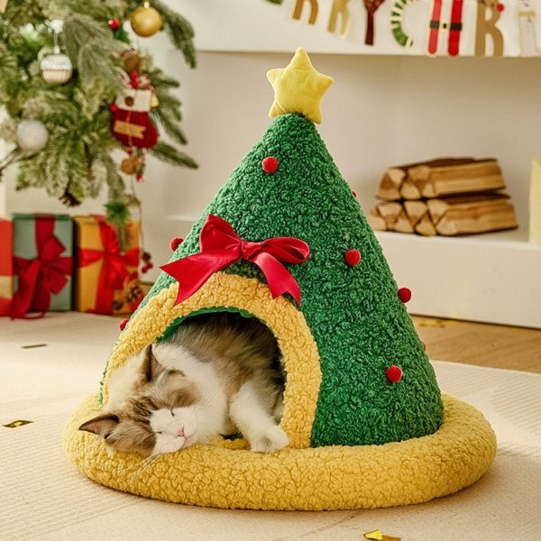 Christmas Tree Bed for Small Dogs and Cats - Image 3