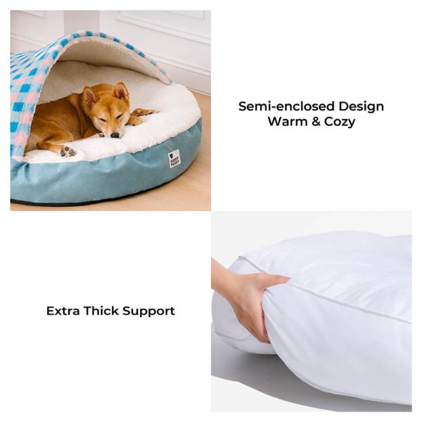Round Canopy Dream Hideaway Dog Bed Pet Nest Bed - Image 20