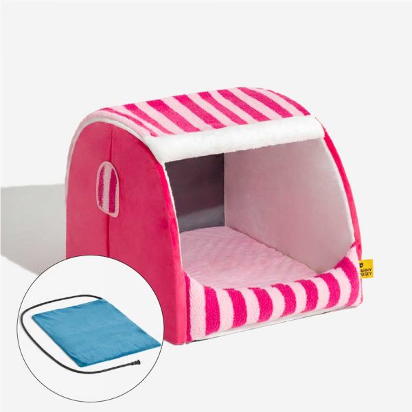 Trendy Striped House Orthopedic Dog Bed - Cozy Hideaway - Image 23