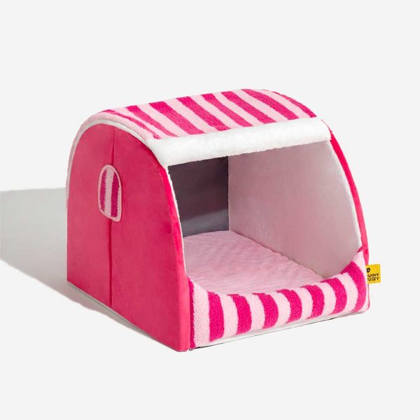 Trendy Striped House Orthopedic Dog Bed - Cozy Hideaway - Image 17
