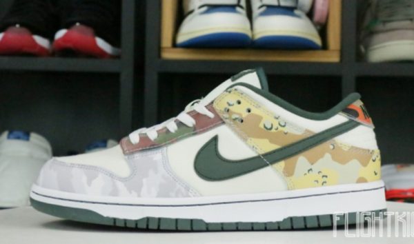 Dunk Low SE Sail Multi-Camo Unfading Sneaker – For Men - Image 3