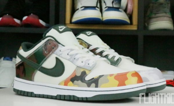 Dunk Low SE Sail Multi-Camo Unfading Sneaker – For Men - Image 4