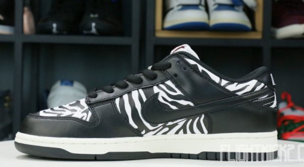 SB Dunk Low Quartersnacks Zebra Unfading Sneaker – For Men - Image 2