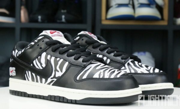 SB Dunk Low Quartersnacks Zebra Unfading Sneaker – For Men - Image 3