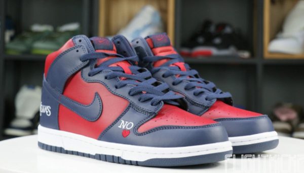 SB Dunk High Supreme By Any Means Navy Unfading Sneaker – Drop - Image 3