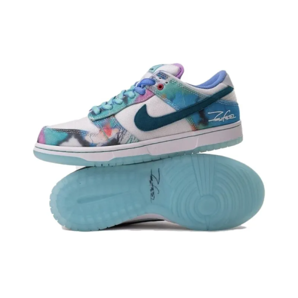 SB Dunk Low Futura Laboratories Bleached Aqua HF6061-400 – Style - Image 4