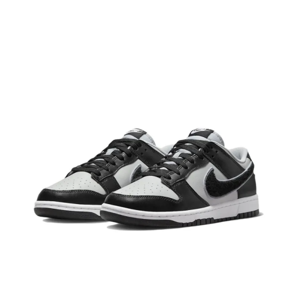 Dunk Low Chenille Swoosh Black Grey - Dq7683-001 – For Men - Image 3