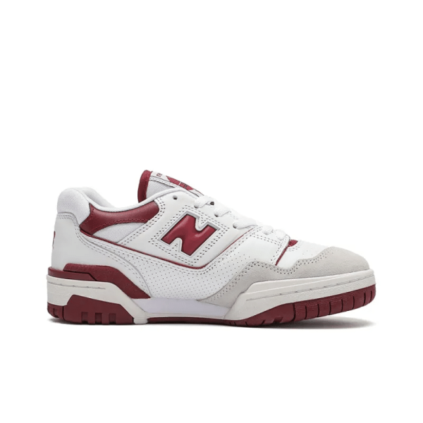 New Balance 550 White Burgundy Bb550li1 – Iconic - Image 3