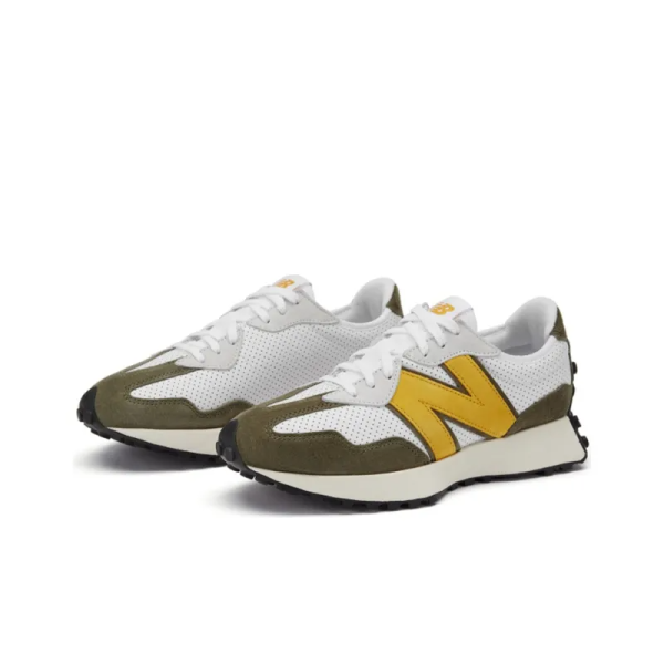 New Balance 327 White Yellow Olive MS327PO – For Men - Image 2