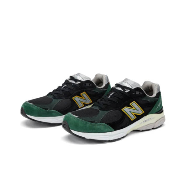 New Balance 990v3 MiUSA Black Green Yellow M990CP3 – For Men - Image 2