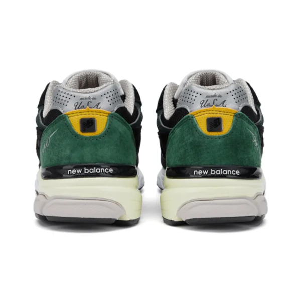 New Balance 990v3 MiUSA Black Green Yellow M990CP3 – For Men - Image 4