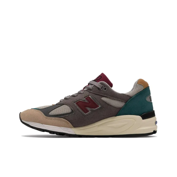 New Balance 990v2 Grey Green Maroon M990cp2 – Streetwear - Image 2