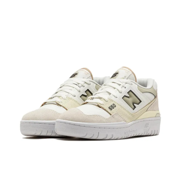New Balance 550 Sea Salt Olive Bbw550sk – Style - Image 3