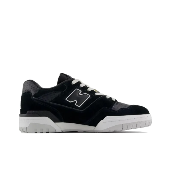 New Balance 550 Suede Perforated Leather Black White Bb550pra – Drop - Image 2