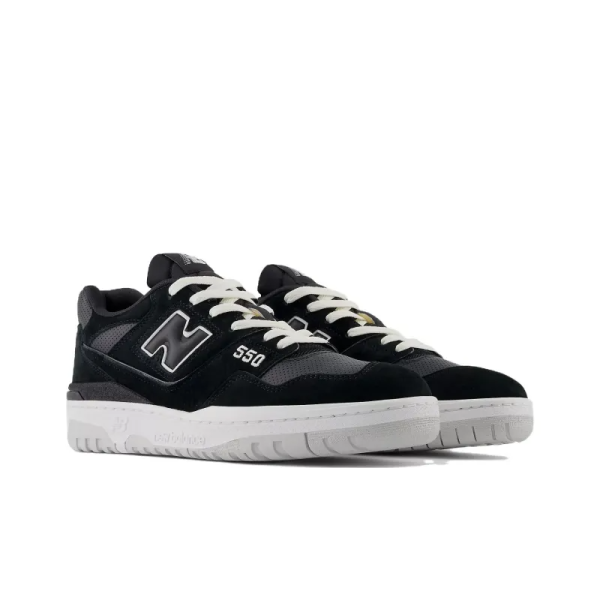 New Balance 550 Suede Perforated Leather Black White Bb550pra – Drop - Image 3
