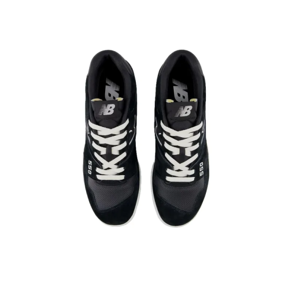 New Balance 550 Suede Perforated Leather Black White Bb550pra – Drop - Image 4