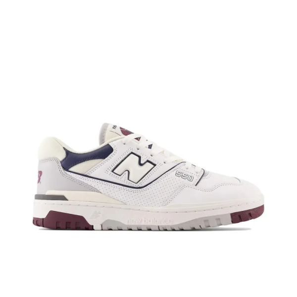 New Balance 550 White Natural Indigo Burgundy BB550PWB – For Men