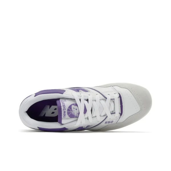 New Balance 550 White Purple BB550WR1 – Iconic - Image 3